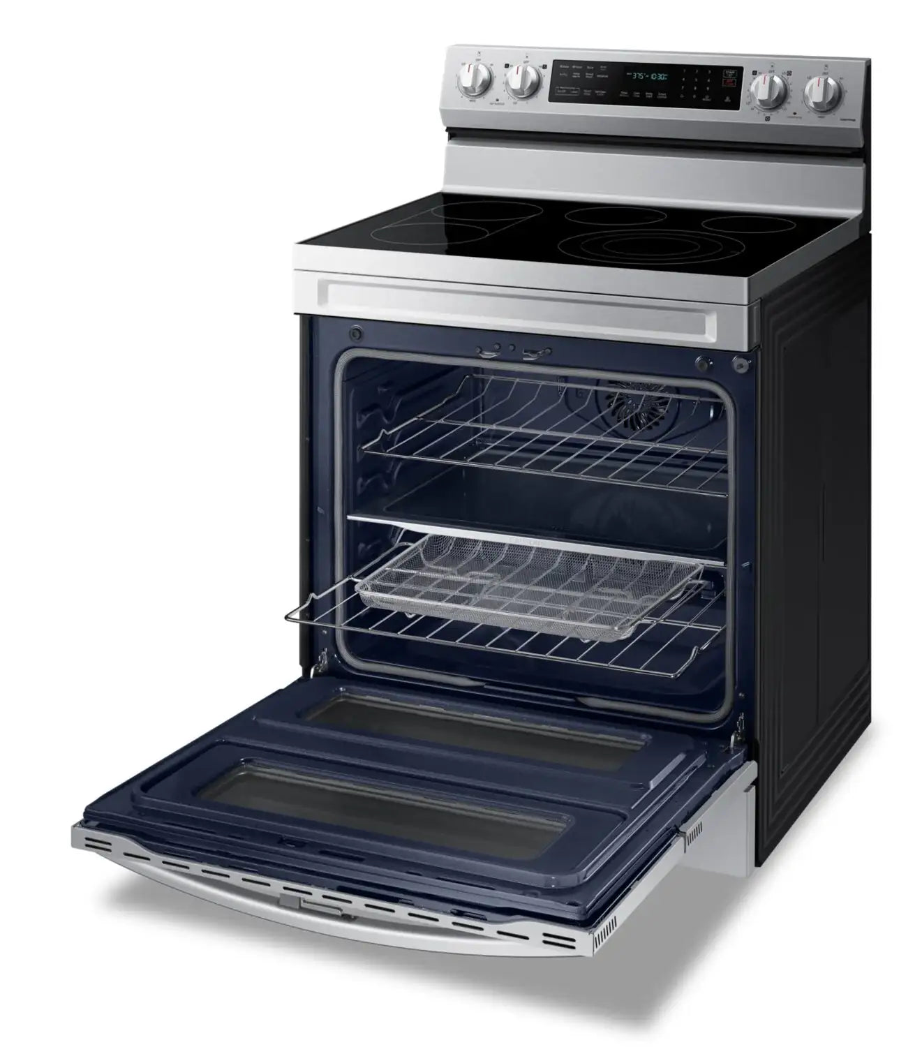 Cuisinière électrique double four Samsung 30 po 6,3 pi³ Flex Duo Air Fry inox NE63A6751SS