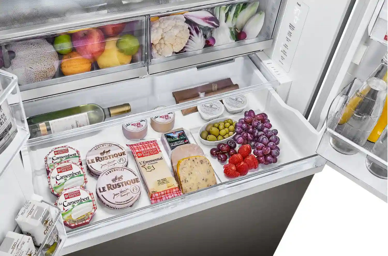 LG 26 cu. ft. Counter Depth Black Stainless 4-Door Refrigerator