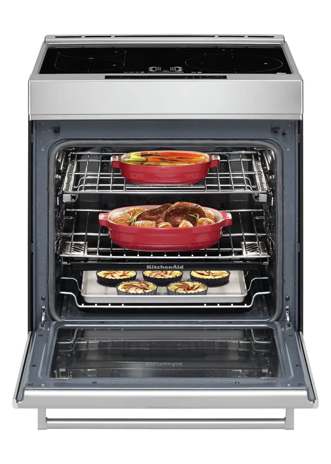 KitchenAid 30" 6.4 cu. ft. Induction Range with Air Fry Stainless Steel