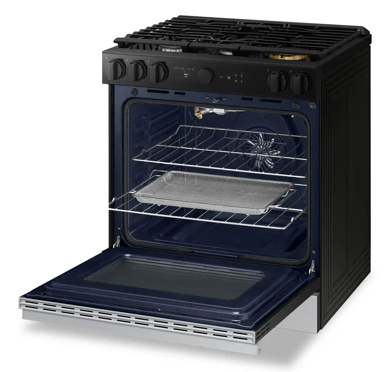 Cuisinière Samsung Bespoke 30" 6 pi³ Gaz Encastrée Caméra & Air Sous Vide Inox NSG6DG8700SRAA