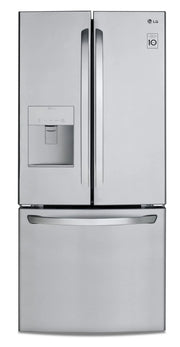 LG 30" 21.8 cu. ft. French Door Refrigerator in Stainless Steel with Water Dispenser LRFWS2200S