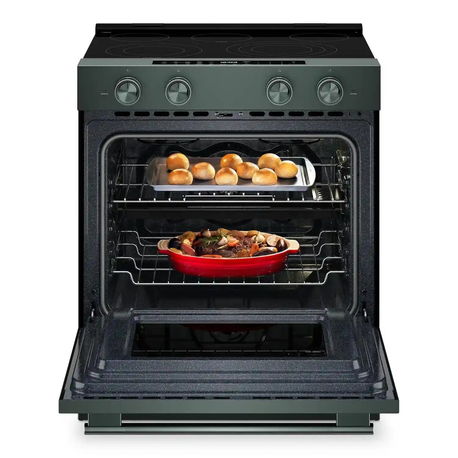 Cuisinière électrique intelligente KitchenAid 30 po 5,3 pi³ genièvre