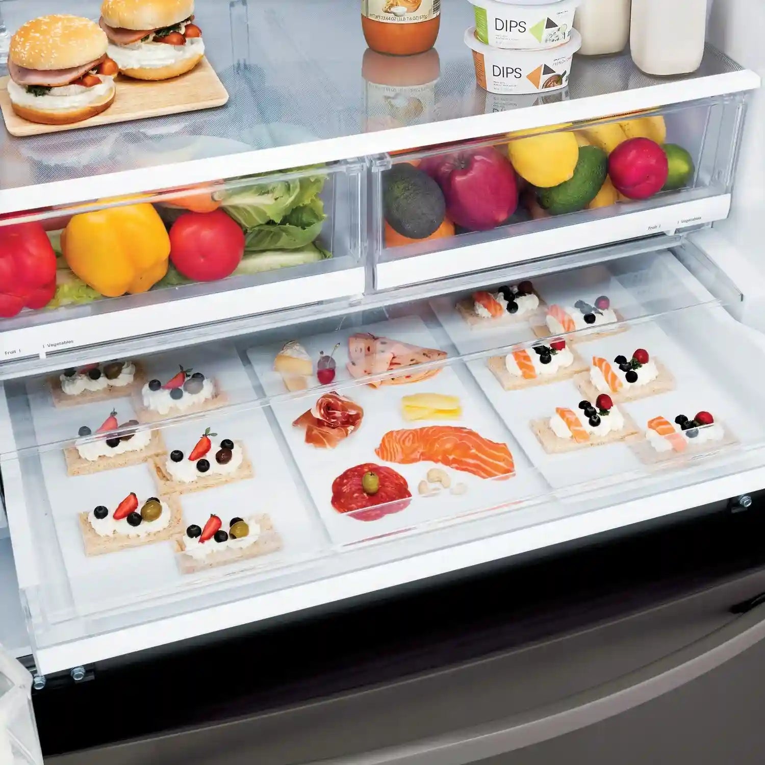Réfrigérateur LG 28 pi³ Portes Françaises Inox Noir 36"