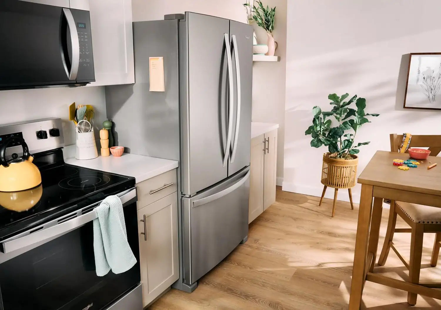 Réfrigérateur Whirlpool 20 pi³ Portes Françaises 36" Inox