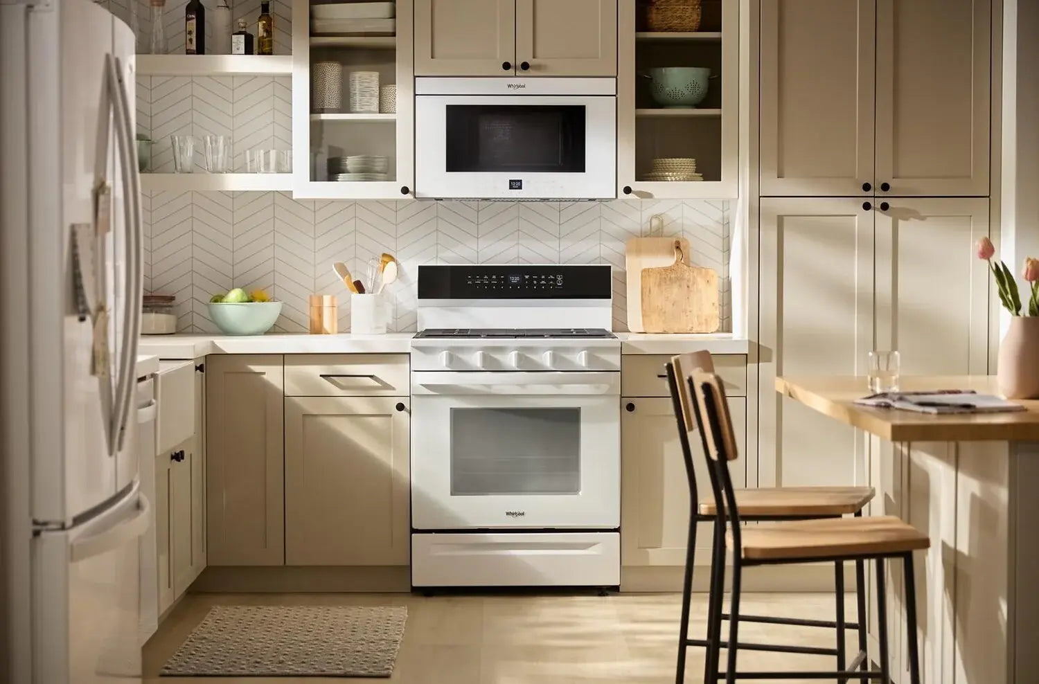 Cuisinière Whirlpool Gaz 5 pi³ Air Fry Blanche WFGS7530RW