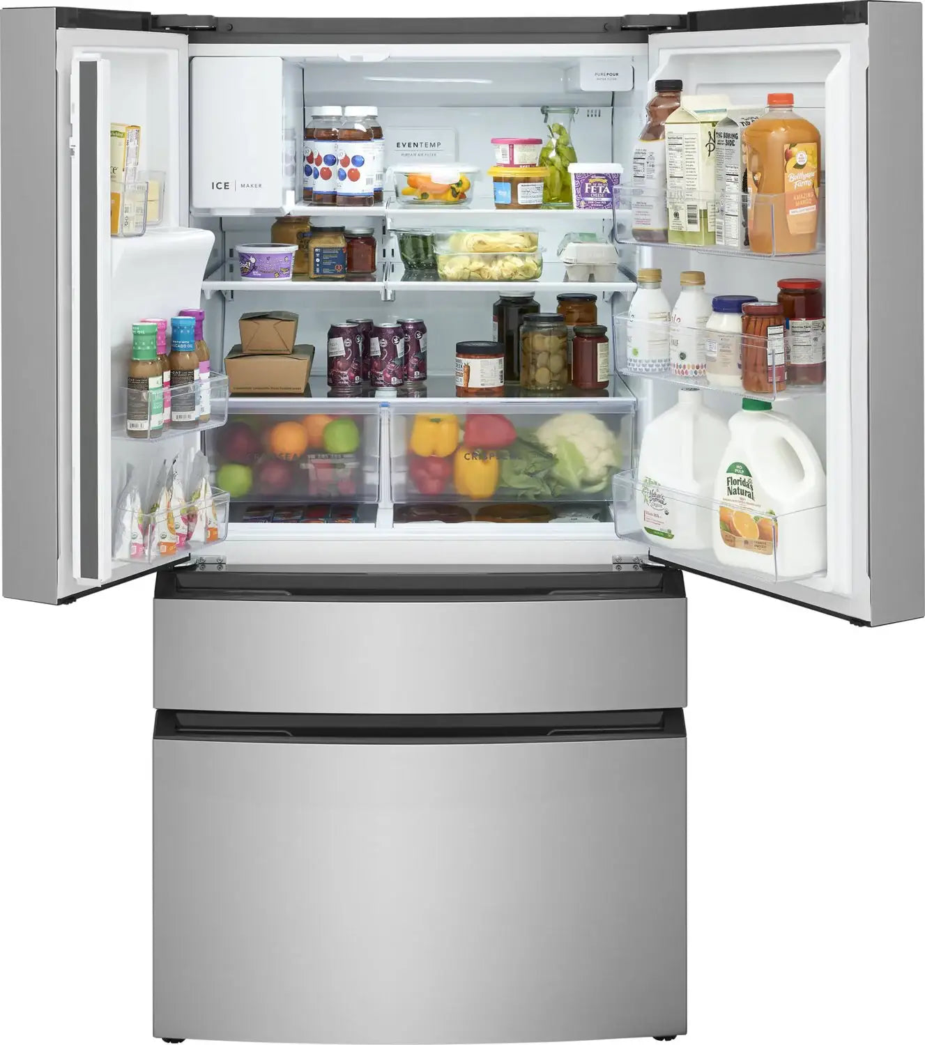Réfrigérateur Frigidaire 36" 26,3 pi³ 4 Portes avec Tiroir Custom-Flex Inox FRMS2733AV