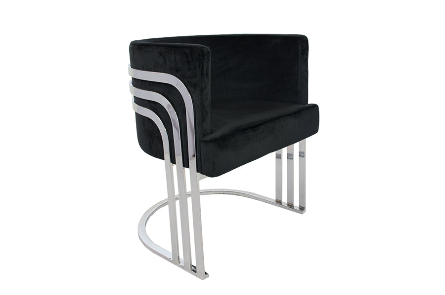 Fauteuil d'appoint Derby argenté
