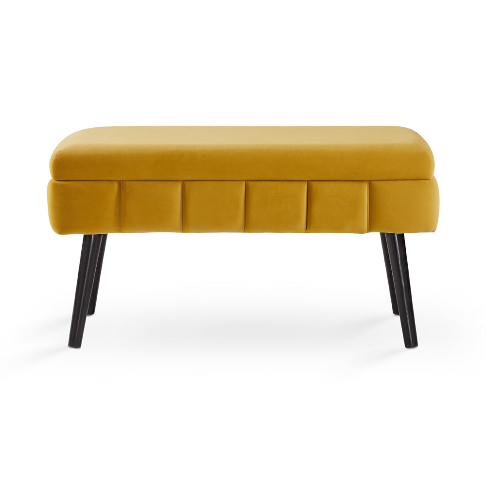 Banc de rangement Marcella : Jaune ocre