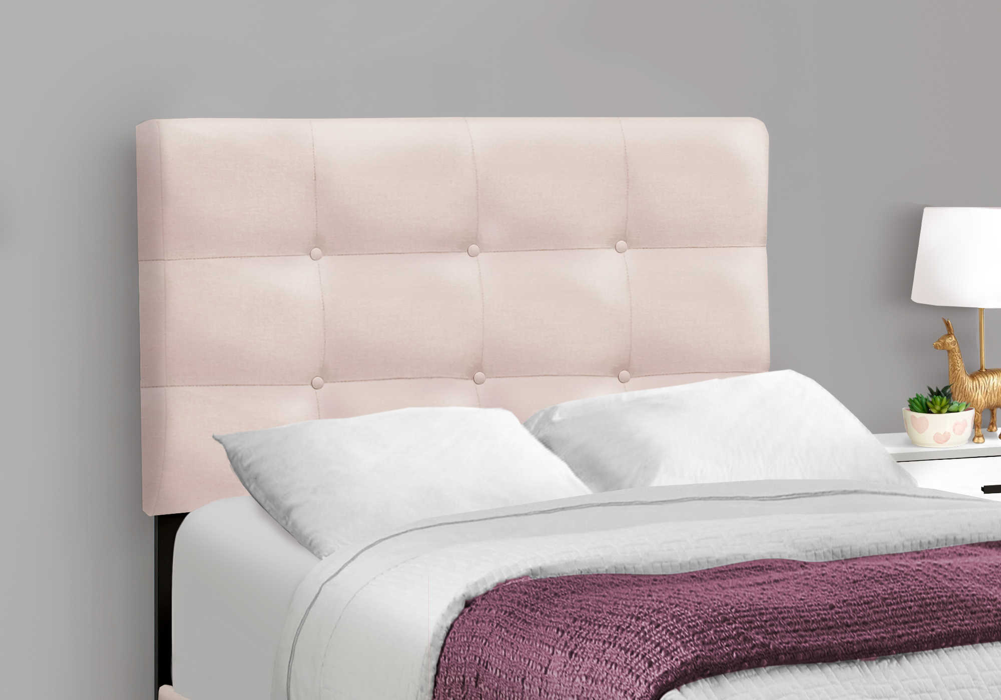 BED - TWIN SIZE / PINK VELVET / I 5916T