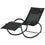 Chaise à bascule d'extérieur, chaise à bascule Zero Gravity avec siège en maille et oreiller rembourré pour intérieur, jardin, noir