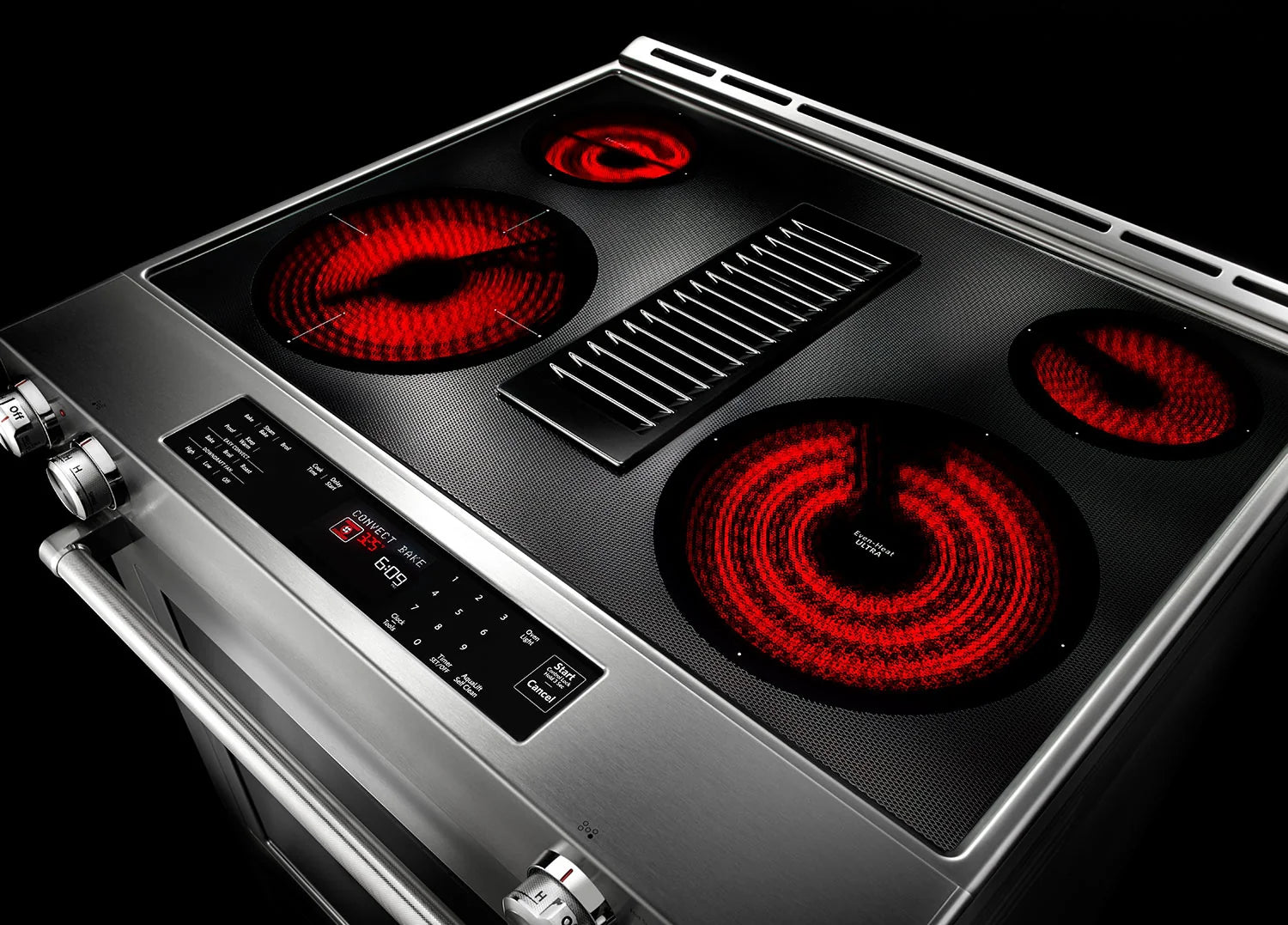 Cuisinière KitchenAid 6,4 pi³ Élec. Vent. Intégrée KSEG950ESS