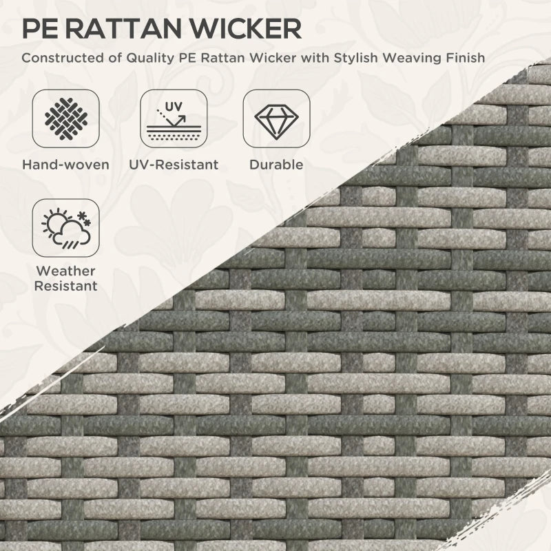 Ensemble de 2 ottomans de patio en osier, deux repose-pieds carrés en rotin PE avec coussin amovible, meubles librement combinés avec poignée pour arrière-cour, jardin, bord de piscine