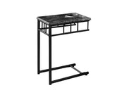 TABLE D'APPOINT - MARBRE GRIS / METAL ANTHRACITE 