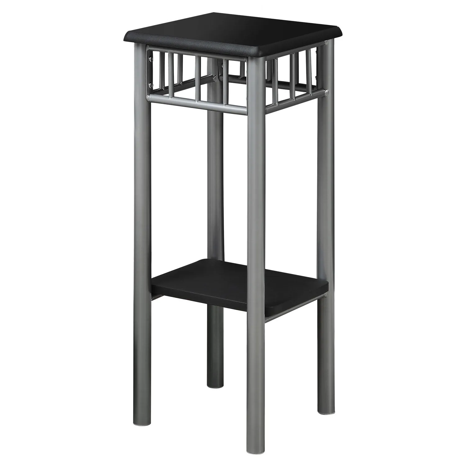 TABLE D'APPOINT - NOIR / MÉTAL ARGENT 