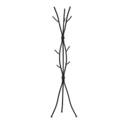 PORTE MANTEAU - 74"H / MÉTAL NOIR MARTELÉ 