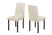 CHAISE DE SALLE À MANGER - 2PCS / 36"H SIMILI-CUIR IVOIRE 