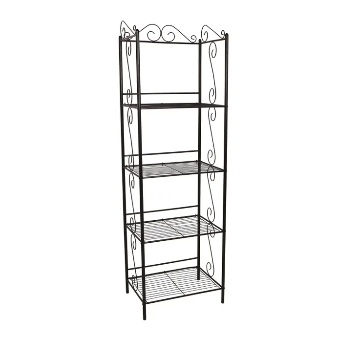BIBLIOTHEQUE - 70"H / ETAGERE METAL CUIVRE 