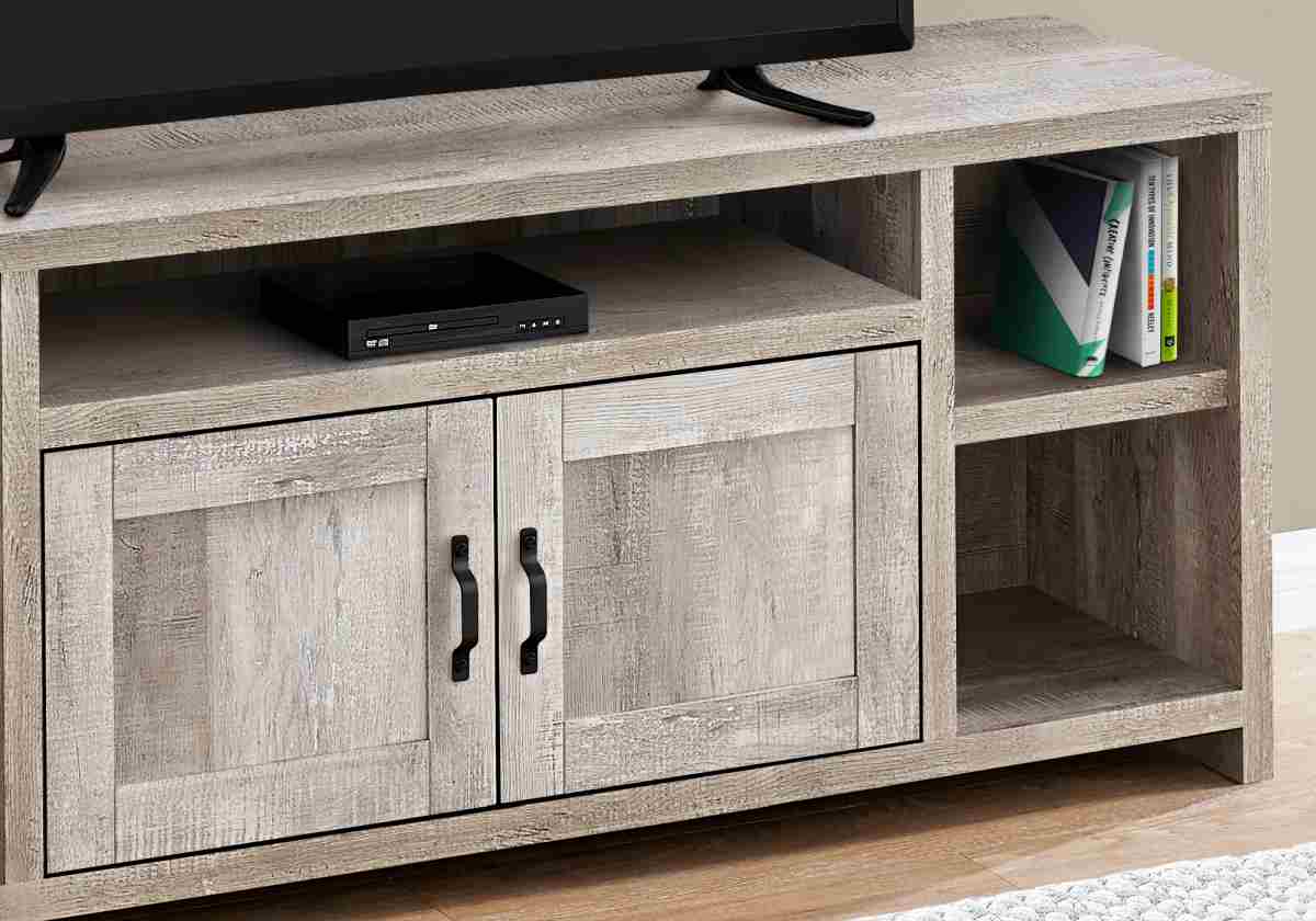 MEUBLE TV - 60"L / FAUX BOIS TAUPE