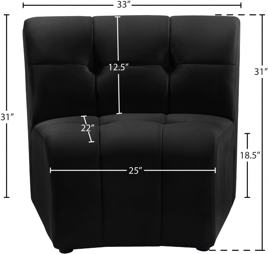 Chaise modulaire en velours Limitless