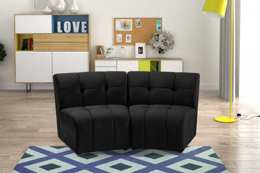 Causeuse modulaire en velours Limitless