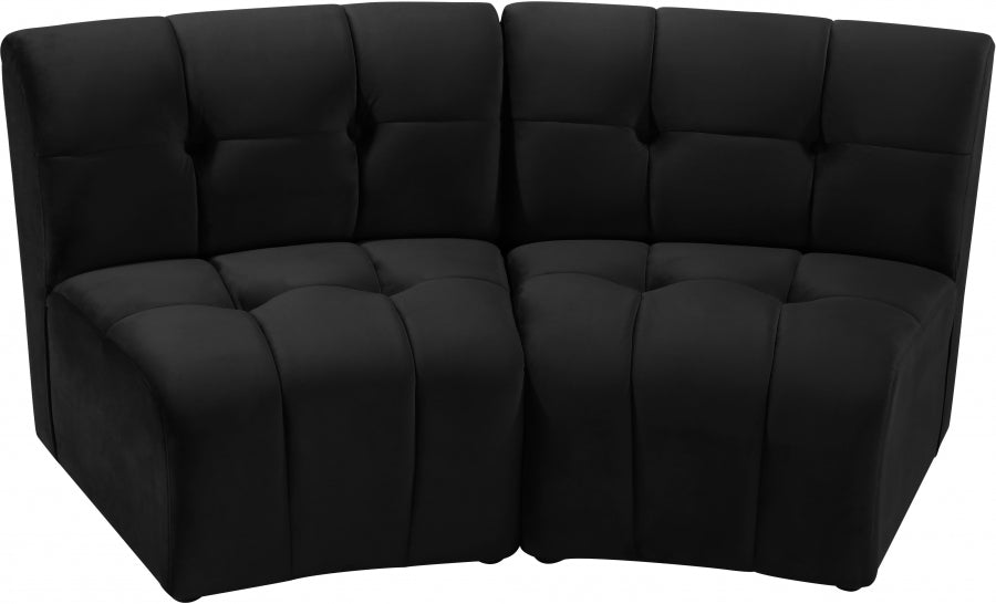 Causeuse modulaire en velours Limitless