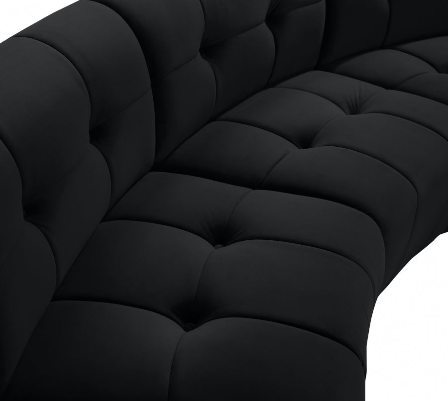 Causeuse modulaire en velours Limitless