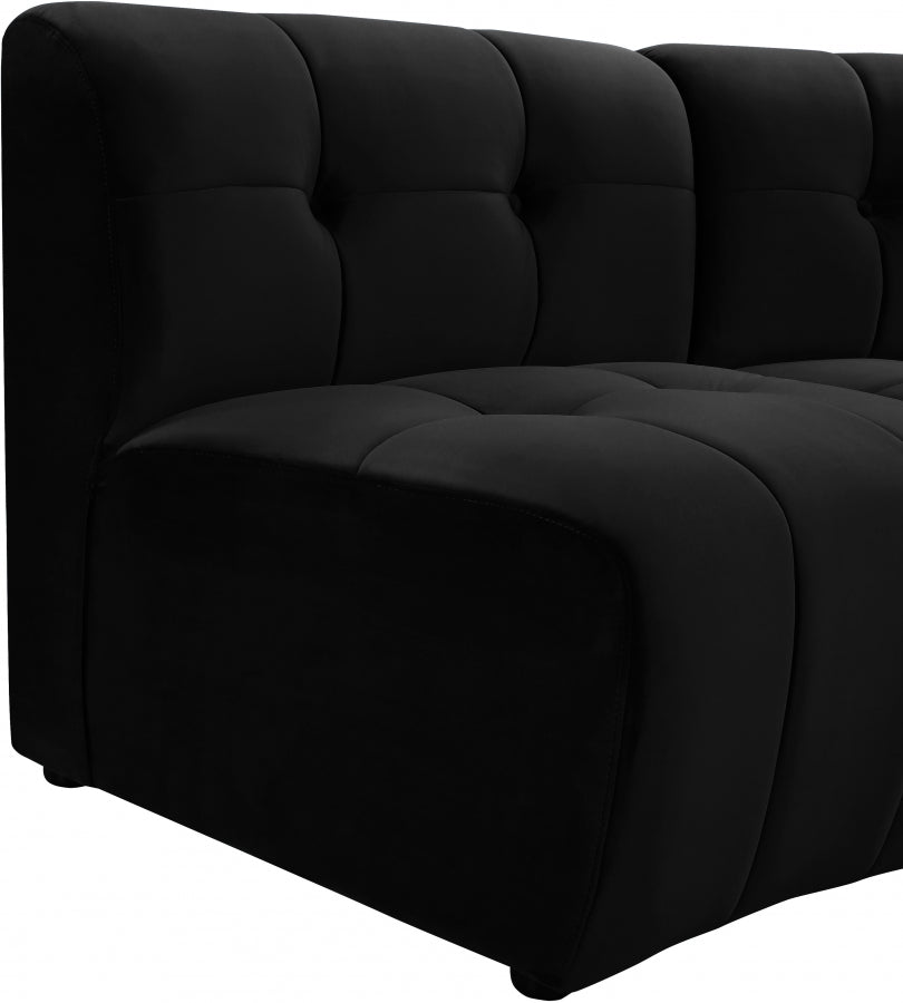 Causeuse modulaire en velours Limitless
