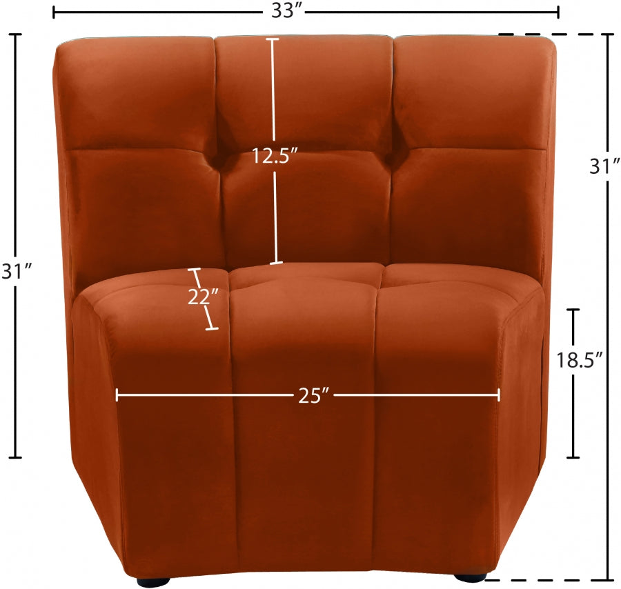 Chaise modulaire en velours Limitless