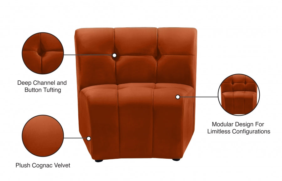 Chaise modulaire en velours Limitless