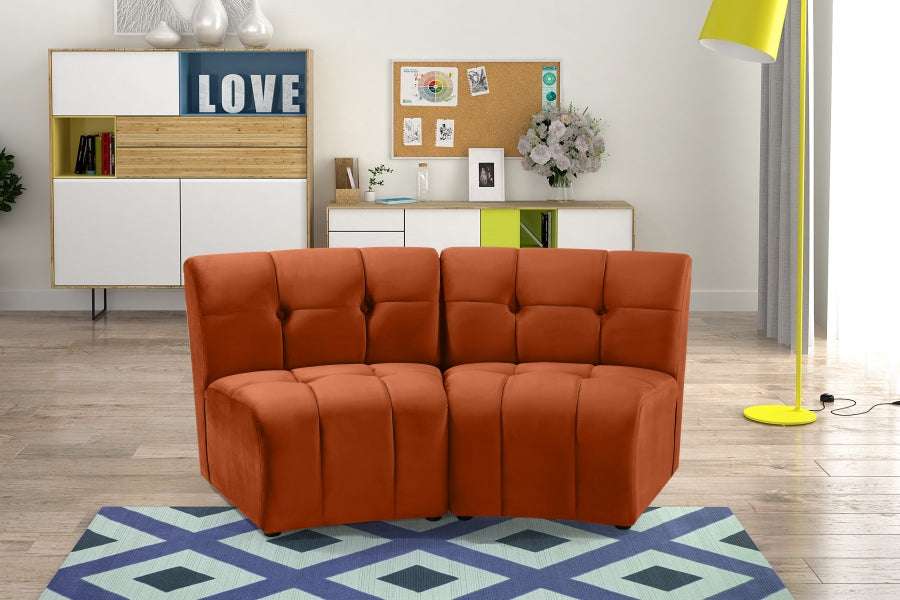 Causeuse modulaire en velours Limitless