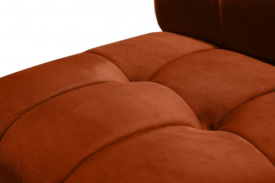 Causeuse modulaire en velours Limitless