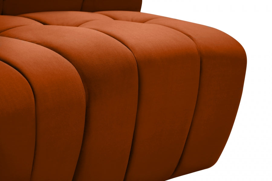 Causeuse modulaire en velours Limitless