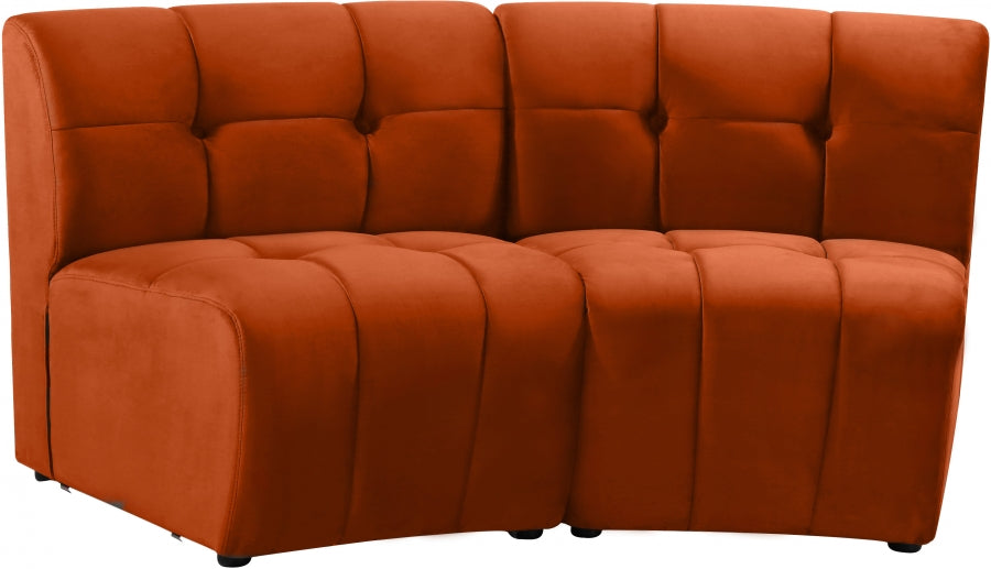 Causeuse modulaire en velours Limitless