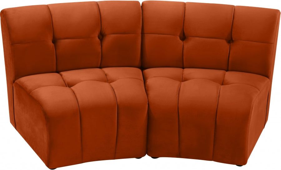 Causeuse modulaire en velours Limitless