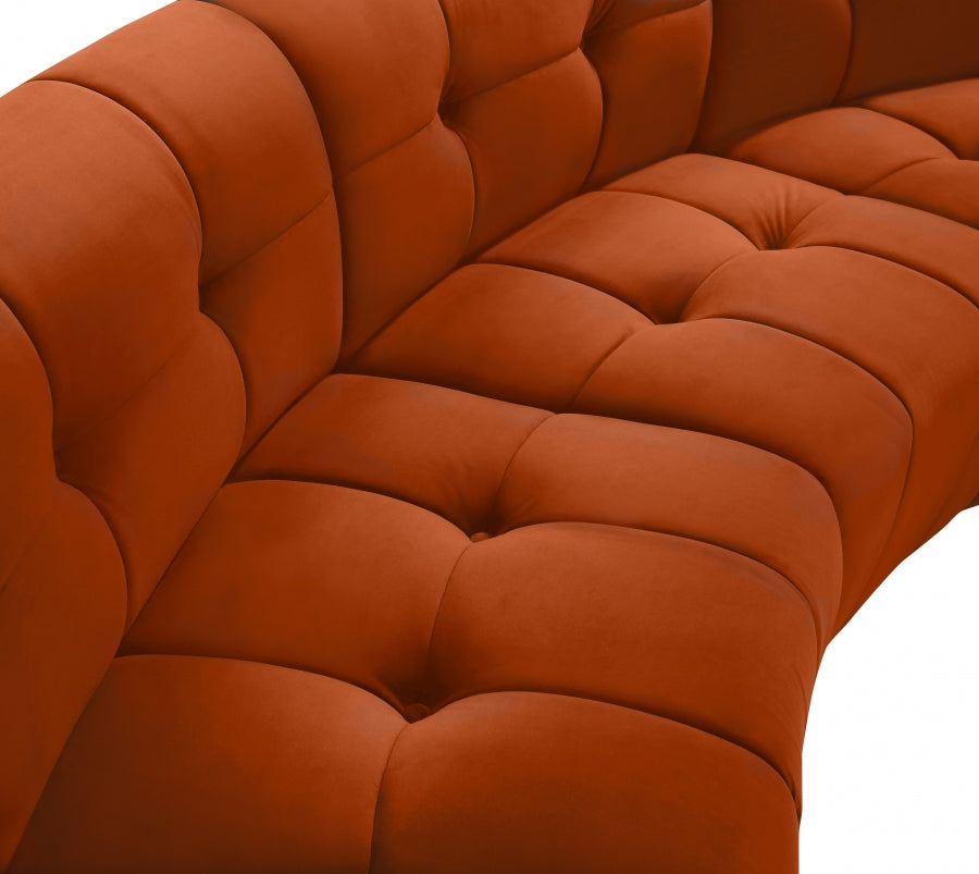 Causeuse modulaire en velours Limitless