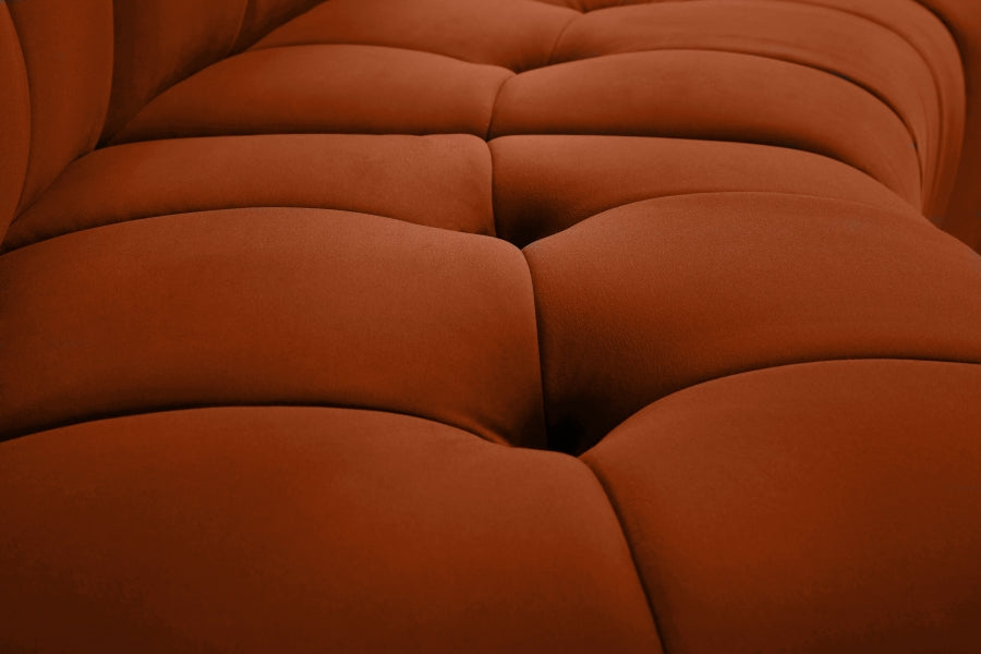 Causeuse modulaire en velours Limitless