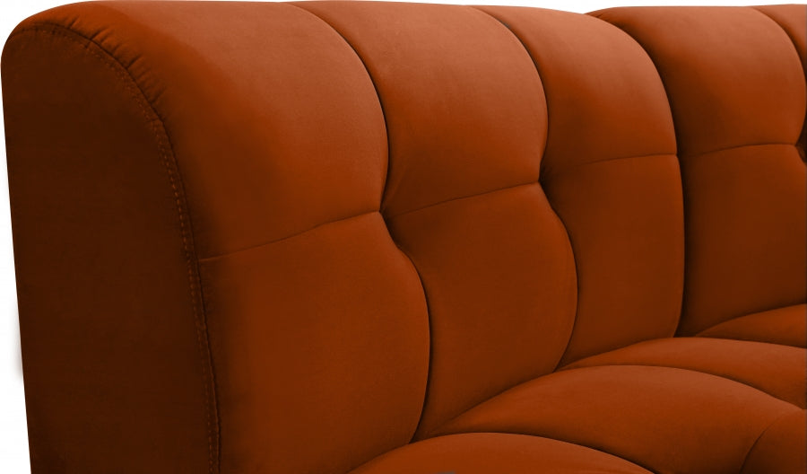 Causeuse modulaire en velours Limitless