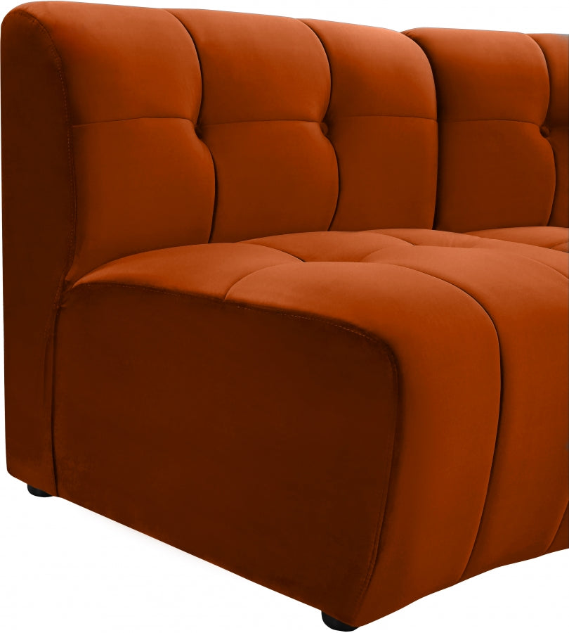 Causeuse modulaire en velours Limitless