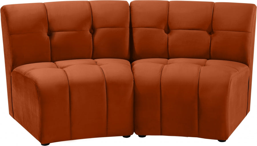 Causeuse modulaire en velours Limitless