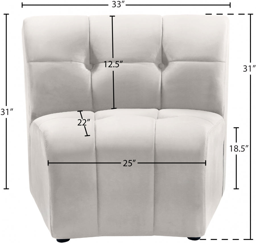 Chaise modulaire en velours Limitless