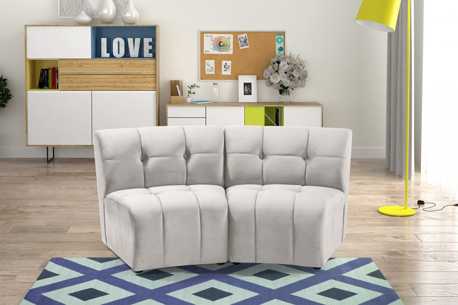 Causeuse modulaire en velours Limitless