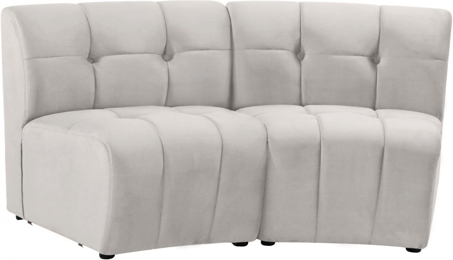Causeuse modulaire en velours Limitless