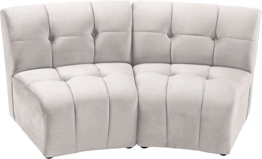 Causeuse modulaire en velours Limitless