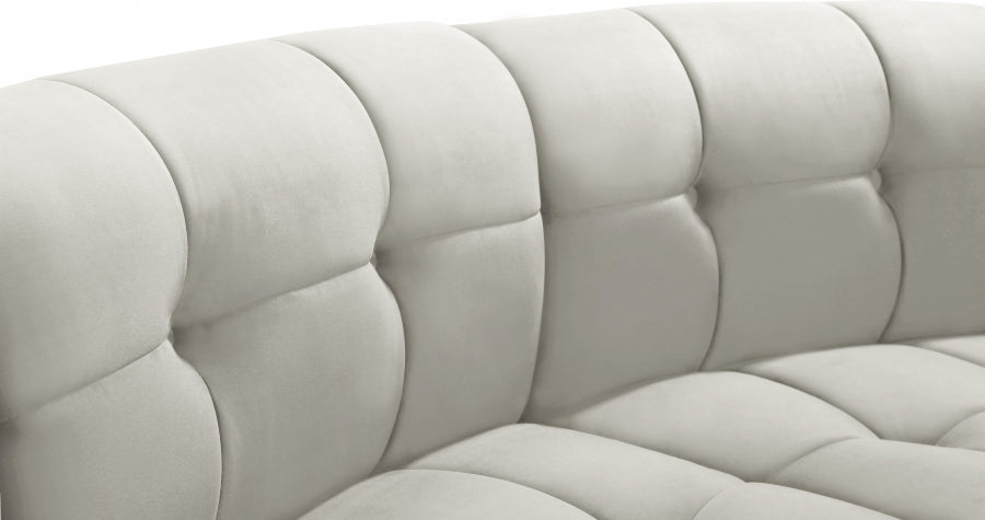 Causeuse modulaire en velours Limitless