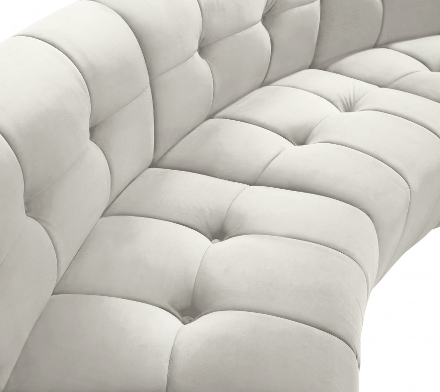 Causeuse modulaire en velours Limitless