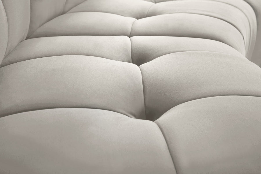 Causeuse modulaire en velours Limitless