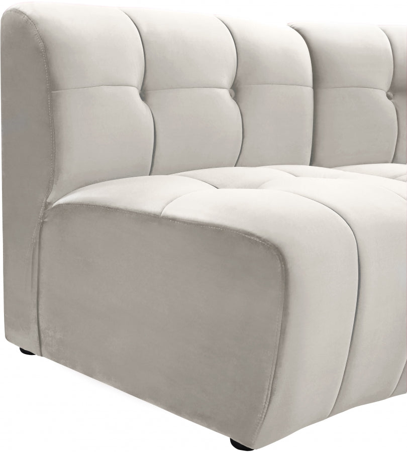 Causeuse modulaire en velours Limitless