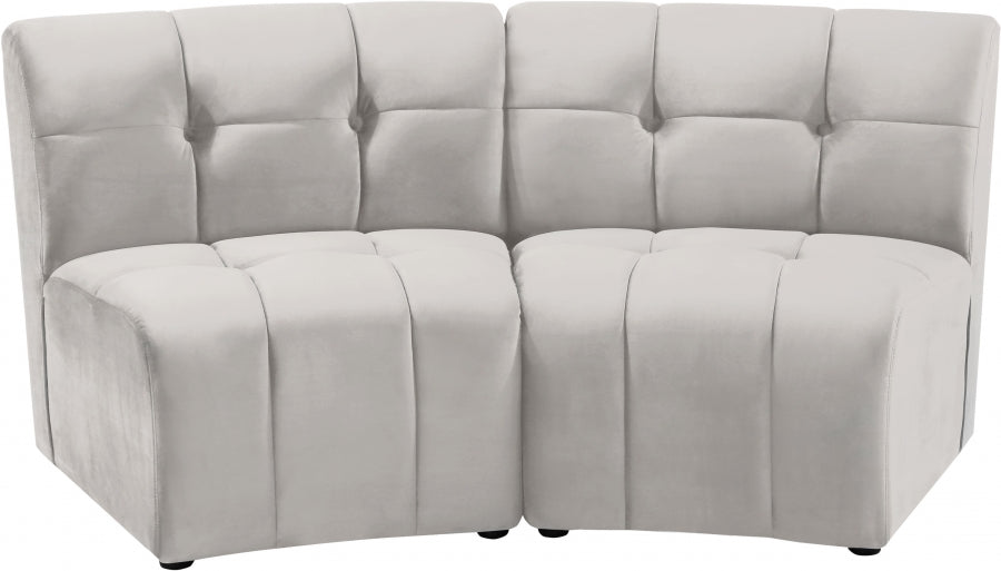 Causeuse modulaire en velours Limitless