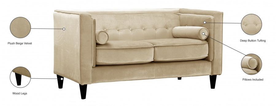 Causeuse en velours Taylor 
