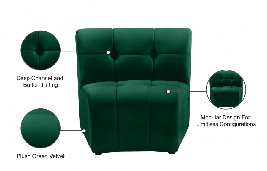 Chaise modulaire en velours Limitless